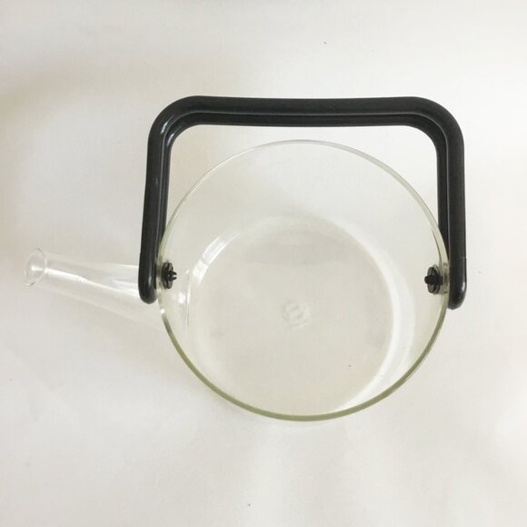 Vintage Bodum Bistro Glass Infuser Tea Pot Glass Black Kettle Space Age Denmark - Picture 6 of 12